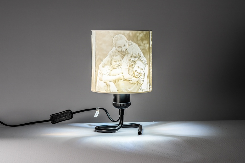 PrintedArt Nachttischlampe  (individuell, schwarz)